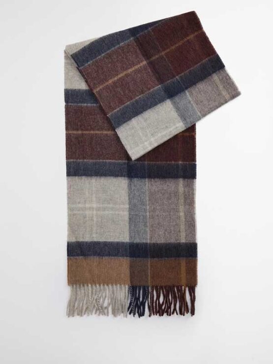 Barbour Tartan Lammwollschal Midnight Oak – Bild 2