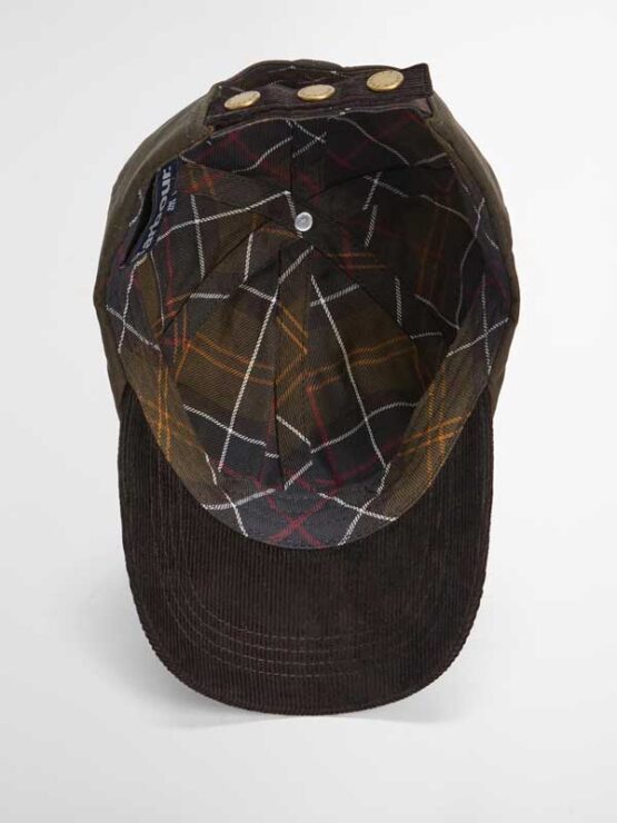 Barbour Ashby Cap Oliv/Braun – Bild 8
