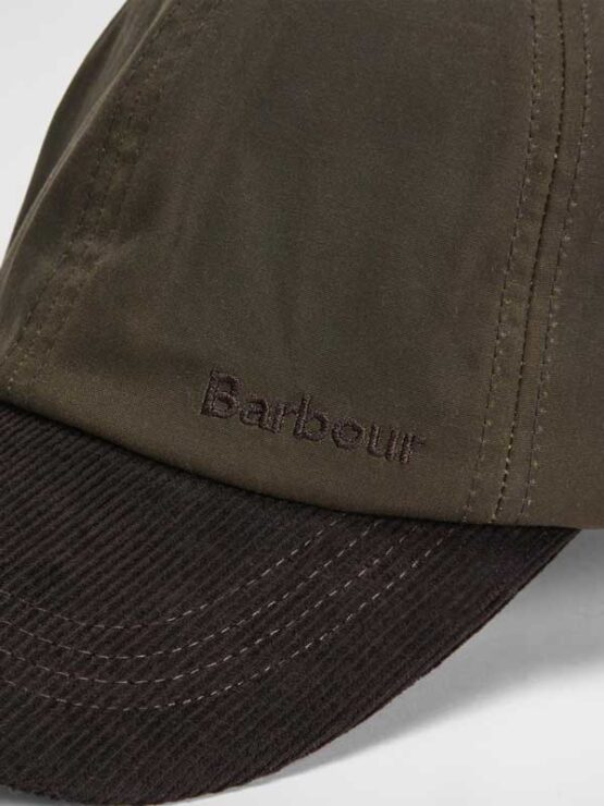 Barbour Ashby Cap Oliv/Braun – Bild 5