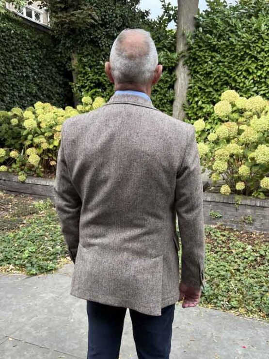 Sheppard & Jones, Tweedjacke Beige Fischgrät – Bild 3