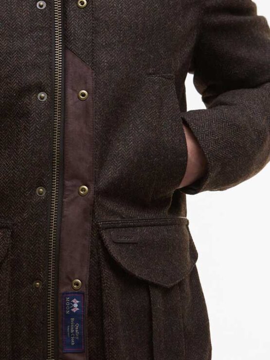 Barbour Hereford Tweed-Wolljacke Rustikalbraun – Bild 4