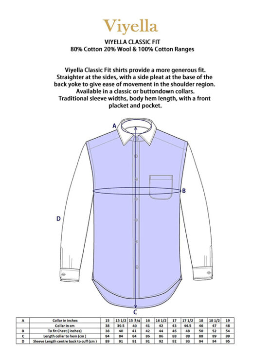 Viyella Shirt Plum & Blue Tattersall Check Classic Fit – Bild 3