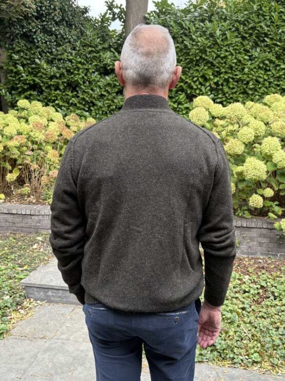 Wollweste mit Knöpfen Dunkelbraun – Bild 3