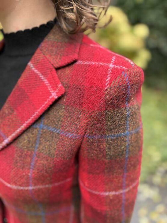 Harris Tweed Damen Jas Claire Red Check – Bild 4