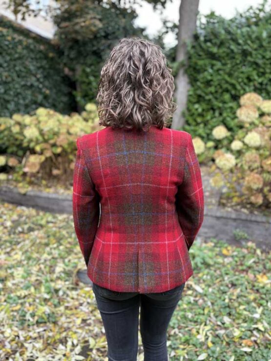 Harris Tweed Damen Jas Claire Red Check – Bild 3
