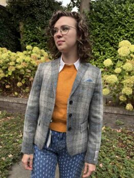 Harris Tweed Damen Blazer Grey Check