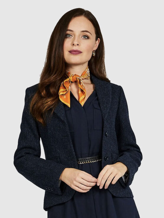 Harris Tweed Jacket Tammy Navy Herringbone – Bild 2