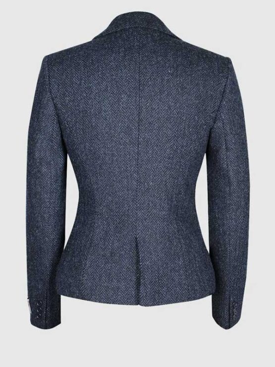 Harris Tweed Jacket Tammy Navy Herringbone – Bild 3