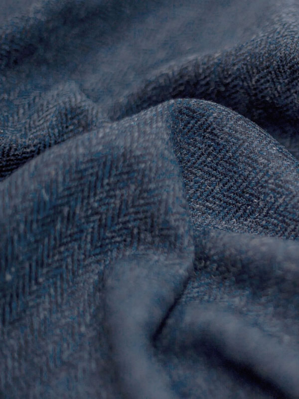 Herren Kurzmantel ”Flynston” Mit Westeneinsatz In Blue Herringbone – Bild 5