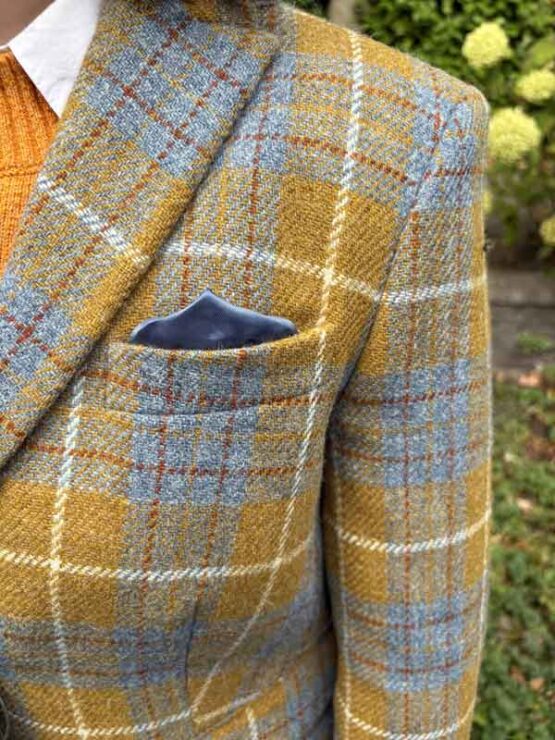 Harris Tweed Damen Sakko Ocre Check – Bild 2