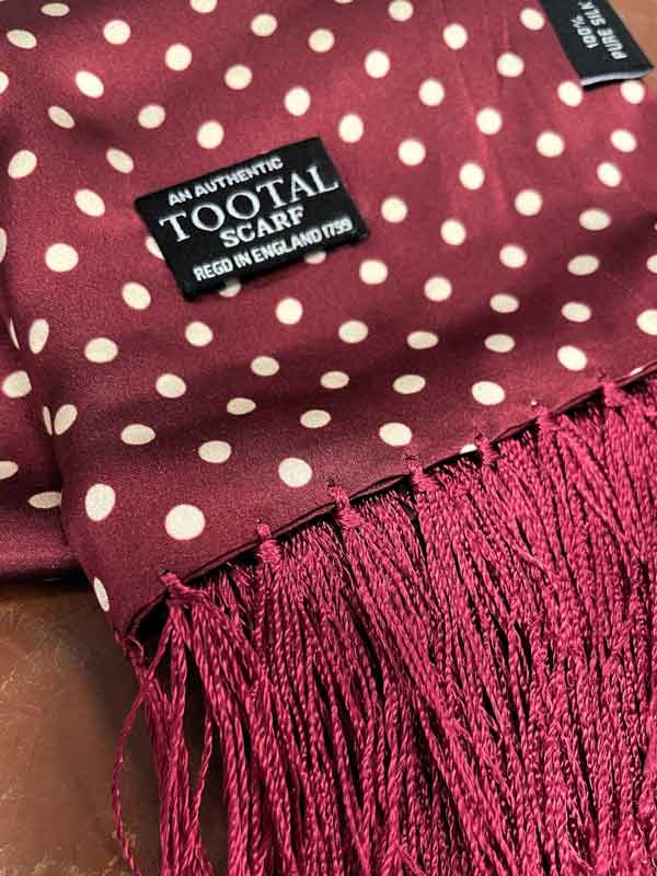 Shawl__Tootal_Scarves_Polka_Dot_Print_Vintage_Wine