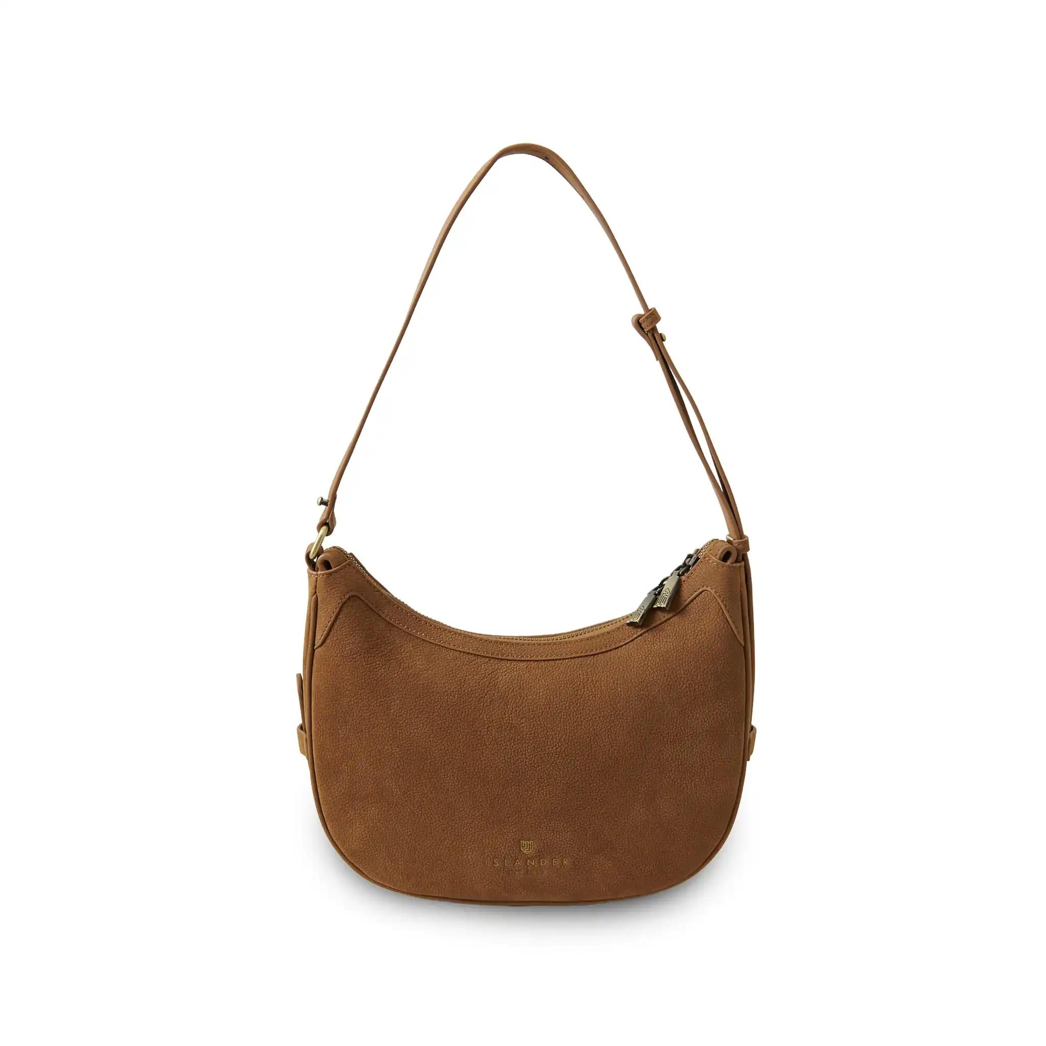 Harris Tweed Schultertasche, Modell Ellon, Islander, Kastanienblaues Tartanmuster – Bild 3