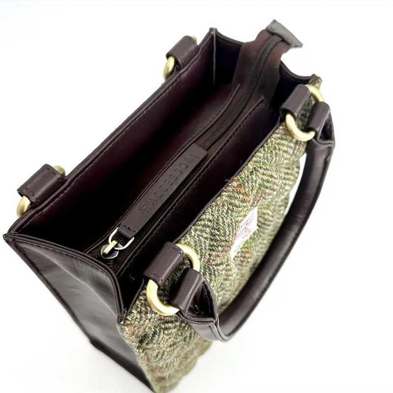 Harris Tweed Quilt Mini Tote Bag in Country Green – Bild 5