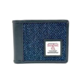 Harris Tweed Bifold Geldbörse in Blau