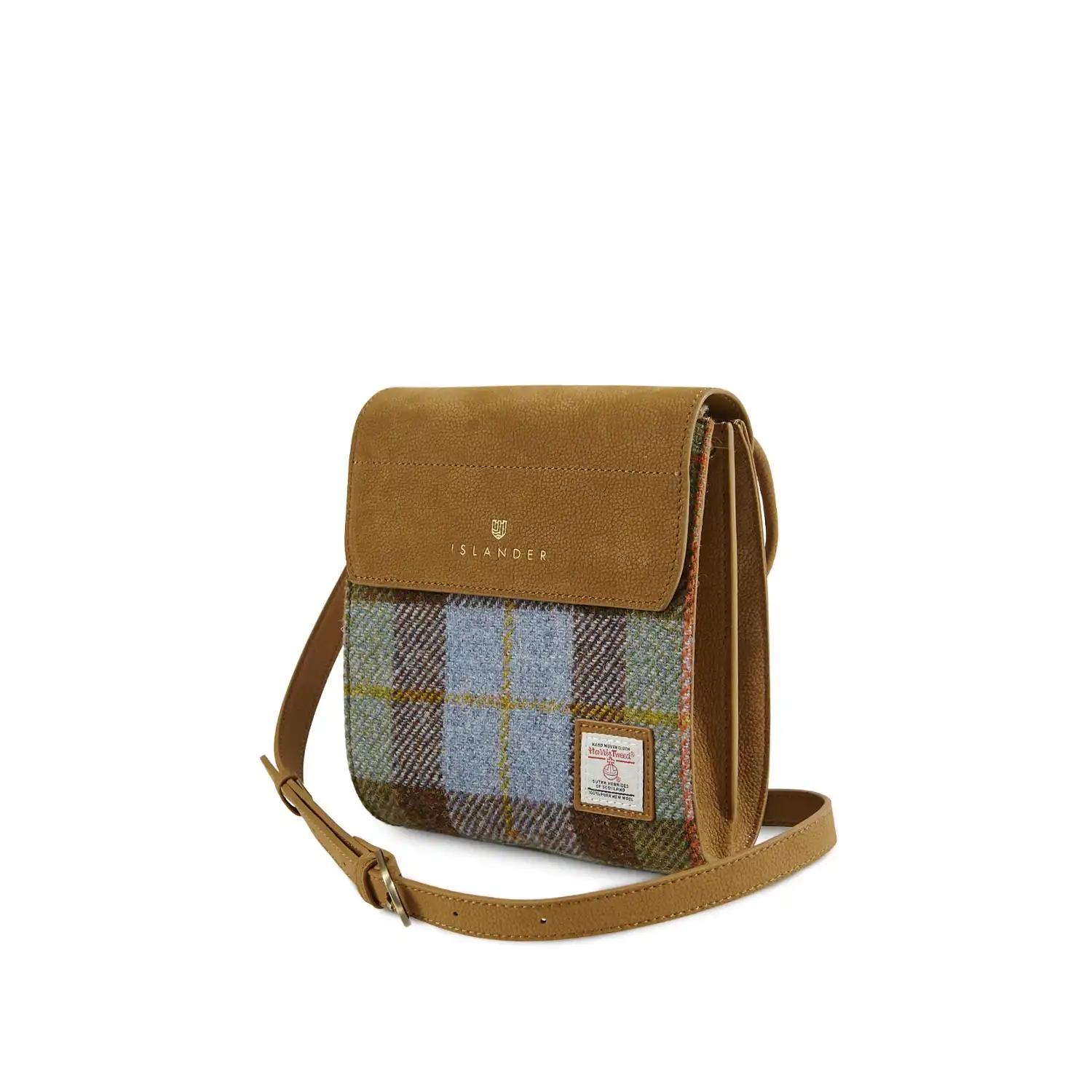Harris_Tweed_Clutch__The_Eilidh__Islander__Chestnut_Blue_Tartan