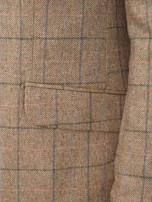 Sommersakko ''London SO'' Aus Seide In Sand Multi Color Check – Bild 4