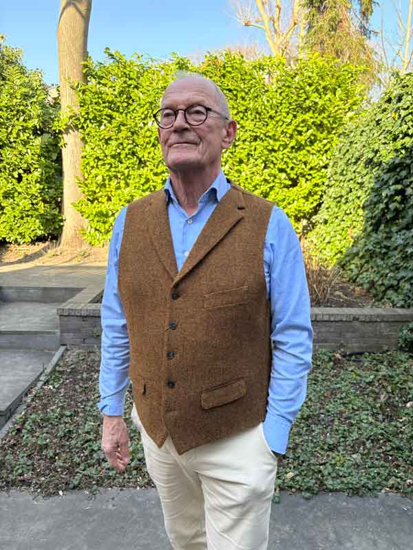 Harris_Tweed_Vestje_Wales_Met_Revers_In_Multicolor_Rust