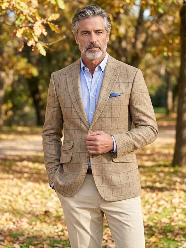 Zijden_Jasje_London_In_Sand_Multi_Color_Check_3