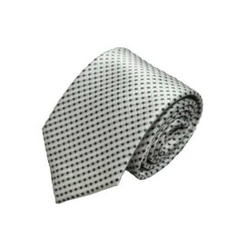 Seidenkrawatte Elfenbein Dunkelgrün