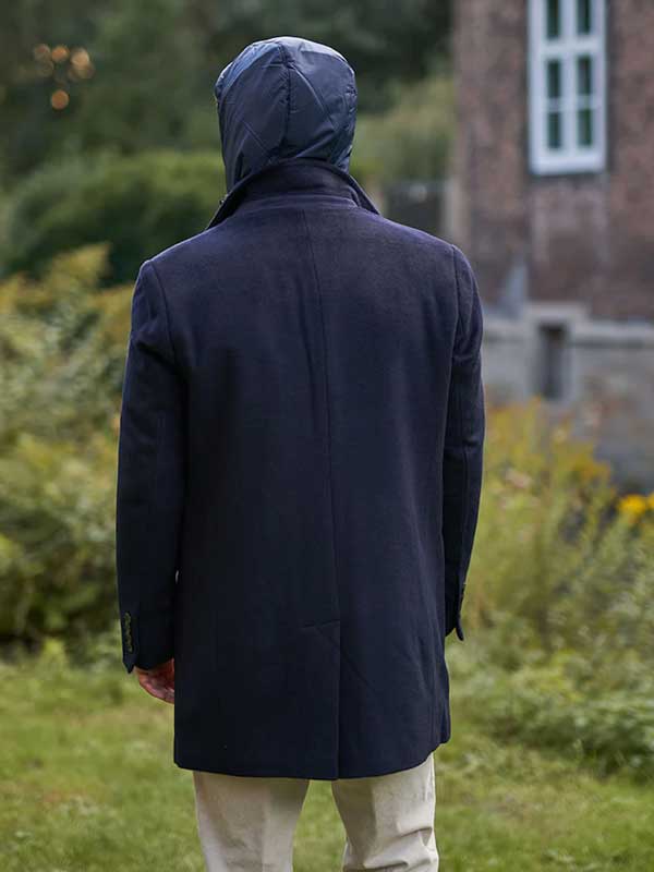 Kurzmantel ''Flynston'' Mit Westeneinsatz In Navy – Bild 3