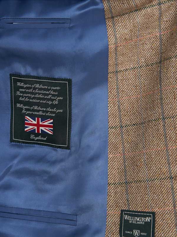Sommersakko ''London SO'' Aus Seide In Sand Multi Color Check – Bild 5