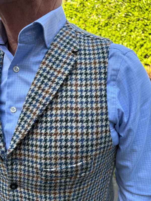 Harris Tweed Weste ''Wales'' In Cream Cocktail – Bild 3