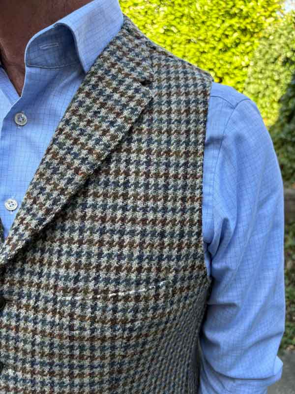 Harris Tweed Weste ''Wales'' In Houndstooth Tweed – Bild 3