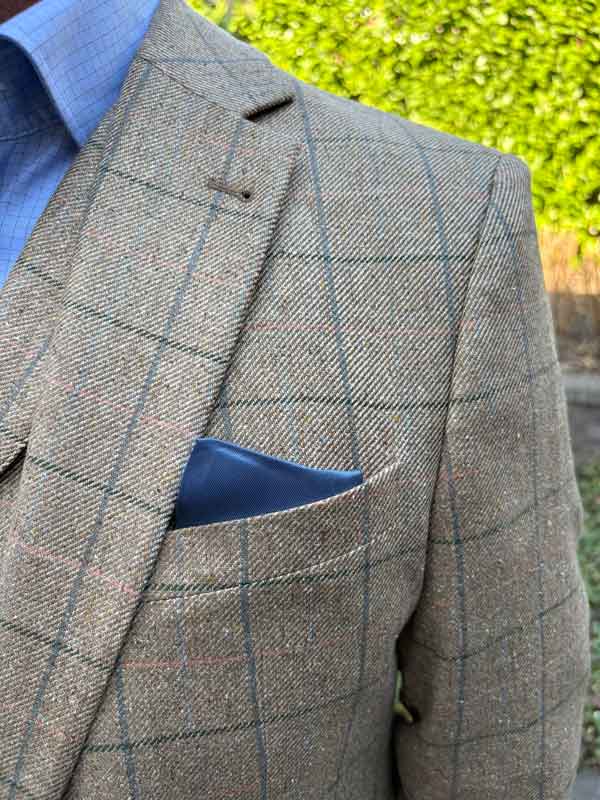 Sommersakko ''London'' Aus Seide Im Sand Multi Color Check – Bild 3