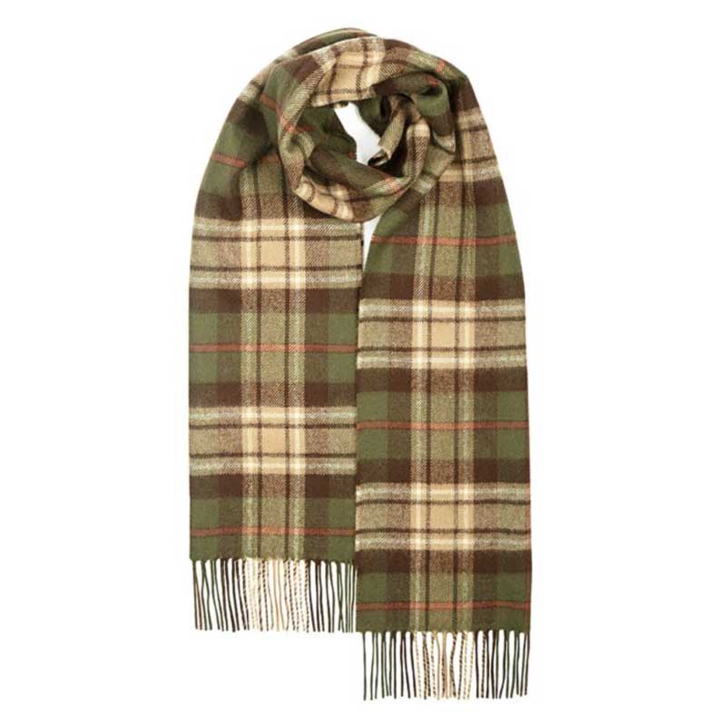 Darwin_MacRae_Hunting_Olive_Tartan_Oversized_Lambswool_Scarf