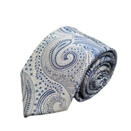 Seidenkrawatte Elfenbeinblau