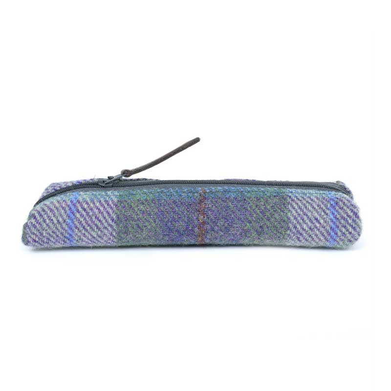 Harris Tweed Highland Range Slim Federmäppchen, blau-grün kariert – Bild 3