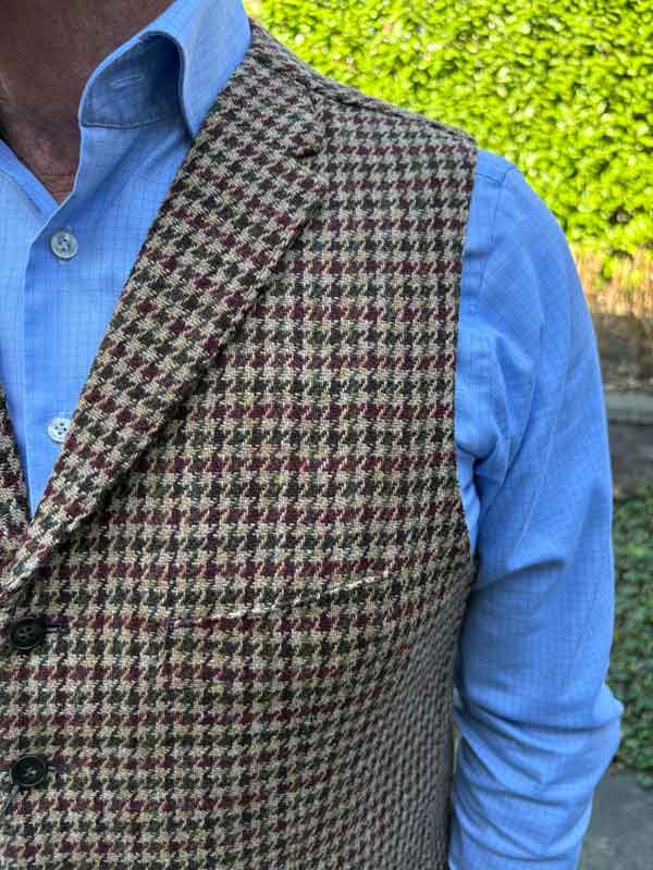 Harris Tweed Weste ''Wales'' In Country Houndstooth – Bild 3
