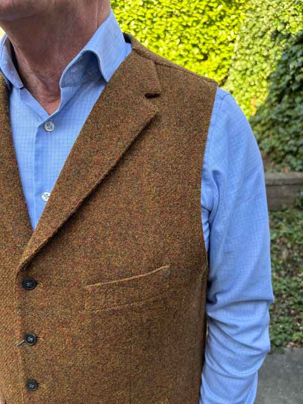 Harris Tweed Weste ''Wales'' In Multicolor Rust – Bild 3