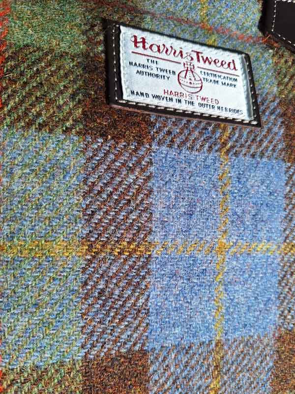 Harris Tweed Shire Henkeltasche – Grün-Blau Kariert – Bild 3