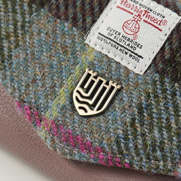 Harris Tweed Geldbörse, The Large Clasp, Rosa-Grünes Tartan – Bild 3