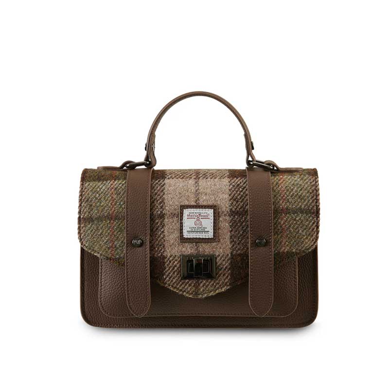 Harris_Tweed_Clutch__The_Leather_Medium_Satchel__Islander__Chestnut_Tartan