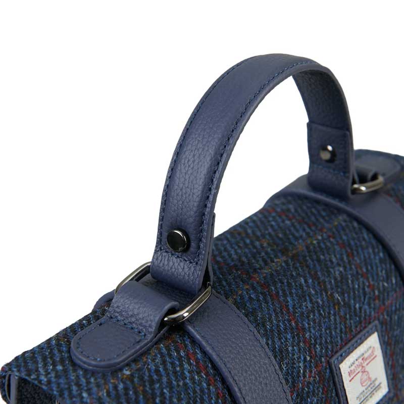 Harris Tweed Clutch, The Leather Medium Satchel, Islander, Marine Check – Bild 5