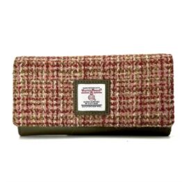 Harris Tweed Damen-Geldbörse im Umschlagformat in Ahorn