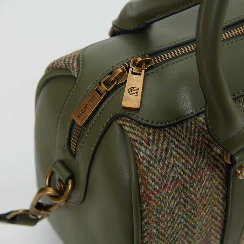 Harris Tweed Clutch, Mittlere Reisetasche, Islander, Fischgrätmuster in Kastanienbraun – Bild 5
