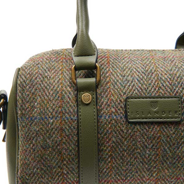 Harris Tweed Clutch, Mittlere Reisetasche, Islander, Fischgrätmuster in Kastanienbraun – Bild 4