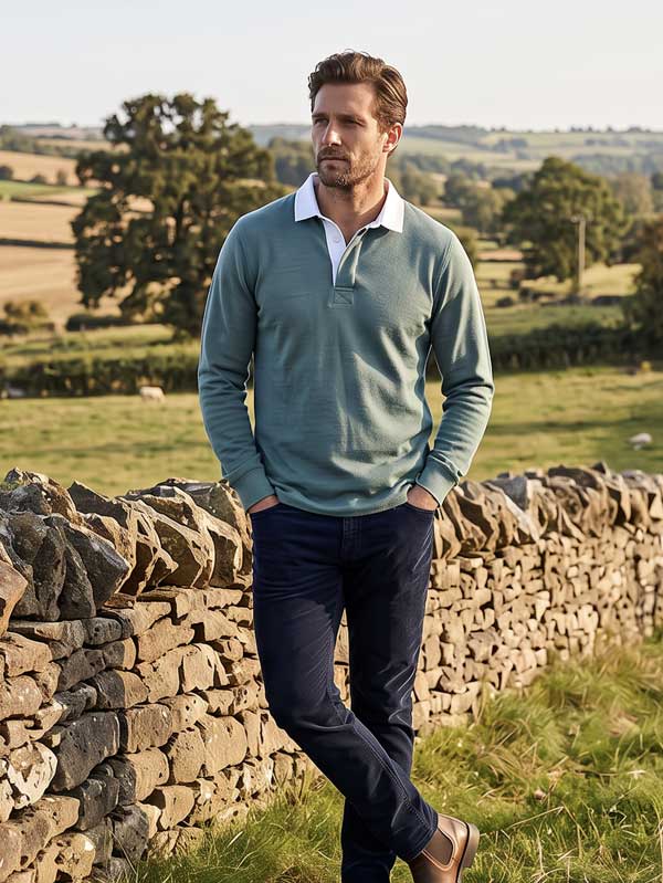 Rugby_Shirt_Duke_s_Forest_Plain_Green_With_White_Collar_5