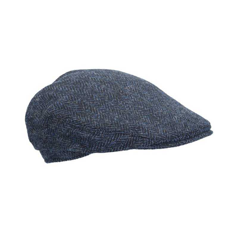 Harris Tweed Schiebermütze „Edward“ Mit Ausklappbaren Ohrenklappen In Mitternachtsblau – Bild 6