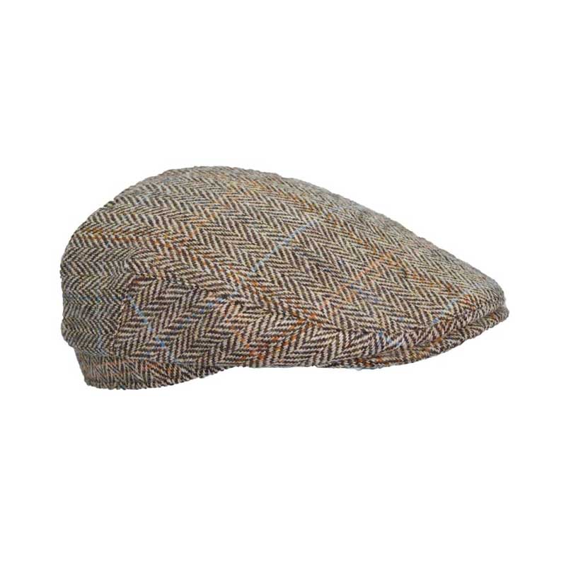 Harris Tweed Schiebermütze „Edward“ Mit Ausklappbaren Ohrenklappen In Weißer Sand – Bild 4