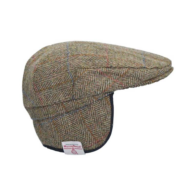Harris Tweed Schiebermütze „Edward“ Mit Ausklappbaren Ohrenklappen In Moosgrün – Bild 4