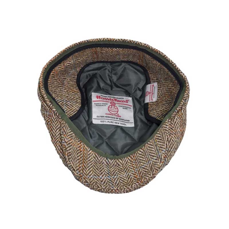 Harris Tweed Schiebermütze „Edward“ Mit Ausklappbaren Ohrenklappen In Weißer Sand – Bild 5