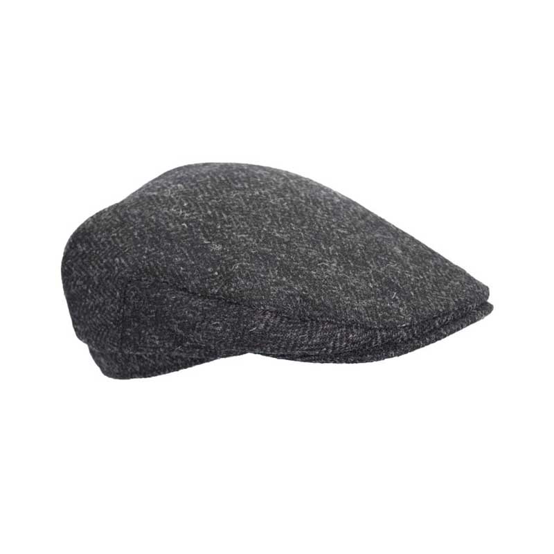 Harris Tweed Schiebermütze „Edward“ Mit Ausklappbaren Ohrenklappen In Anthrazitgrau – Bild 4