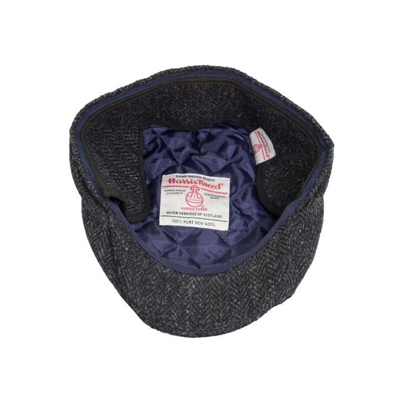 Harris Tweed Schiebermütze „Edward“ Mit Ausklappbaren Ohrenklappen In Anthrazitgrau – Bild 5