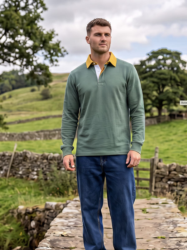 Rugby_Shirt_Duke_s_Forest_Plain_Green_With_Yellow_Collar_6