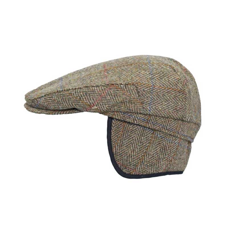 Harris Tweed Schiebermütze „Edward“ Mit Ausklappbaren Ohrenklappen In Moosgrün – Bild 5