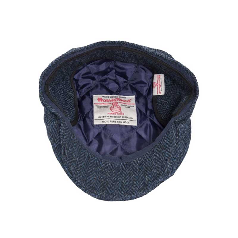 Harris Tweed Schiebermütze „Edward“ Mit Ausklappbaren Ohrenklappen In Mitternachtsblau – Bild 7